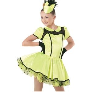 Weissman Showtime Lime Green Black Dance Costume IC Jazz Hip Hop
